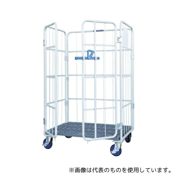 ワコーパレット WKP-8565-KT カーゴプレスタ観音扉付850×650×1700床プラ ベージュ色