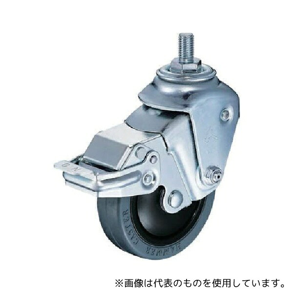 ハンマーキャスター 935BEAFR100M1232 クッションねじ式自在SP付ゴム車M12XP1.75線径3.2mm