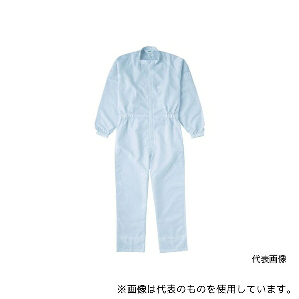 トラスコ中山 TCOG-W-M 制電糸グリッド仕様フード無つなぎ服 ホワイト M