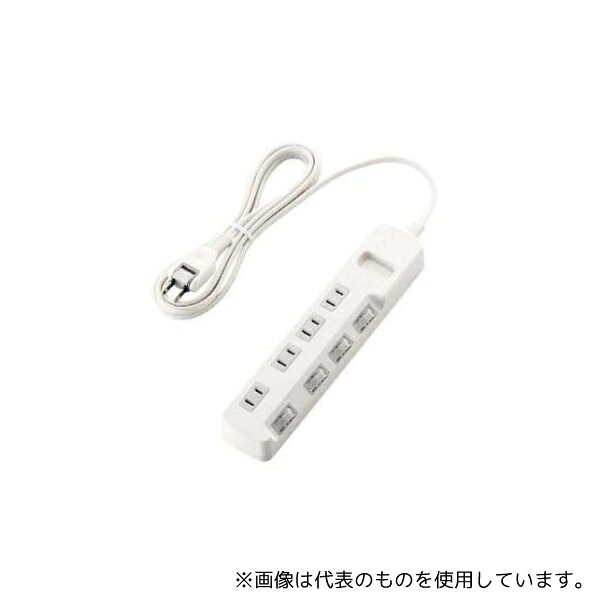 エレコム T-K5A-2425WH 雷ガードタップ 個別スイッチ 4個口 2.5m ホワイト