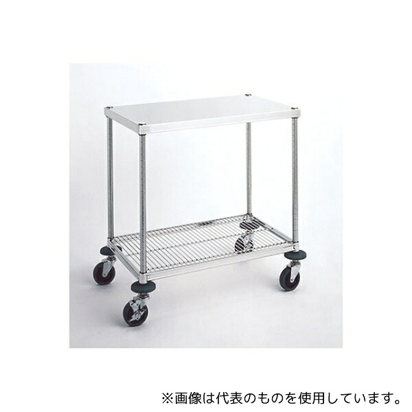 キャニオン W2A-S6107 W2型 ワークテーブルワゴン (棚板・柱/SUS304) D610×W760×H815mm