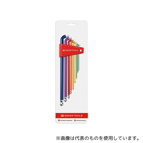 PBスイスツールズ 2212.LH-10RBCN レインボーショートヘッド6角棒セット