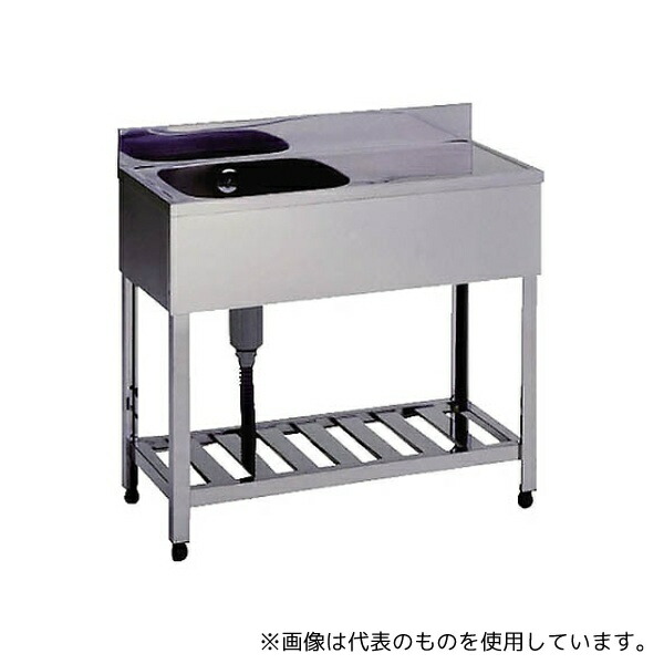 東製作所 HPMC1-1200-L 一槽水切シンクBG無ホース付左シンク 1200×600×800