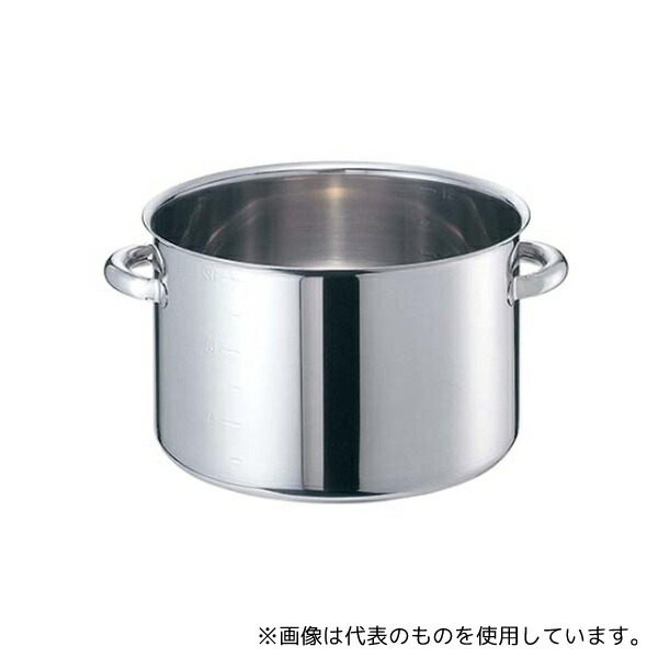 江部松商事 8689200 EBM モリブデンジII 半寸胴鍋(目盛付)27cm 蓋無
