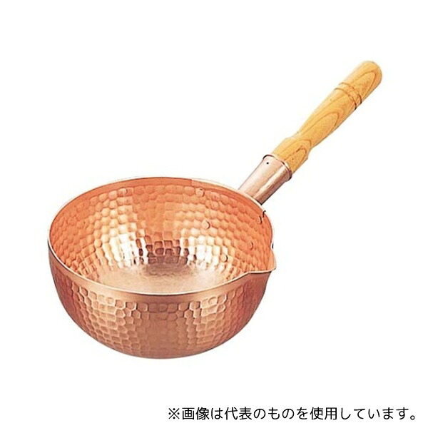 丸新銅器 3027100 銅 片手 ボーズ鍋 21cm(錫引無)
