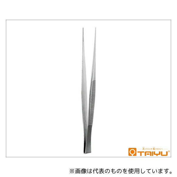 TAIYU(大祐医科工業) TY-011A 先細鑷子 無鈎 折曲式 ダボ無 全長23cm