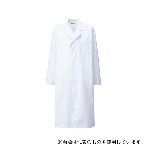 KAZEN 110-30 S メンズ診察衣S型長袖 白 S