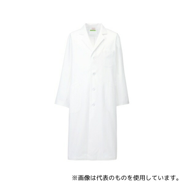 KAZEN 250-90 L メンズ診察衣S型長袖 白 L