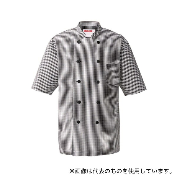 KAZEN 639-25 3L コックシャツ 黒 3L
