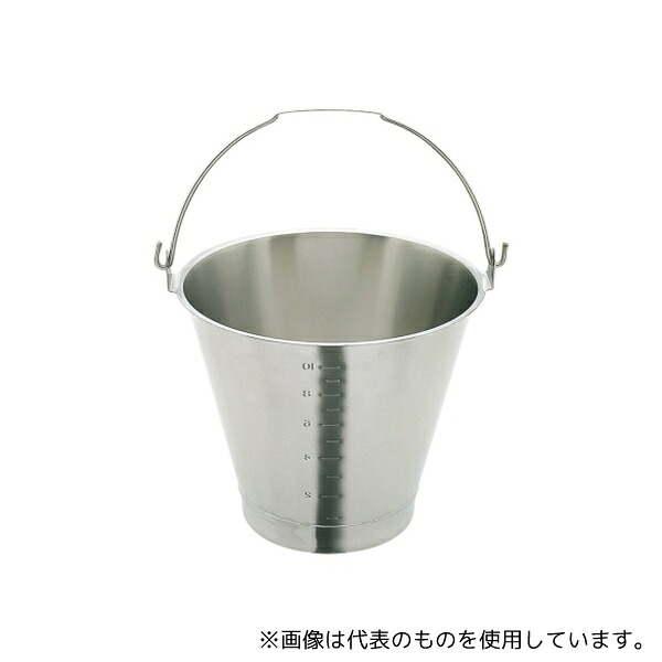 スギコ産業 SH-549-13WBM スギコ 18-8 目盛付バケツ(ベース付) 12L