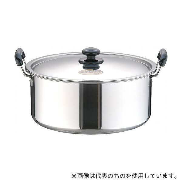TKG SAステンレス プラ柄 厚板実用鍋 36cm|ファーストFACTORY