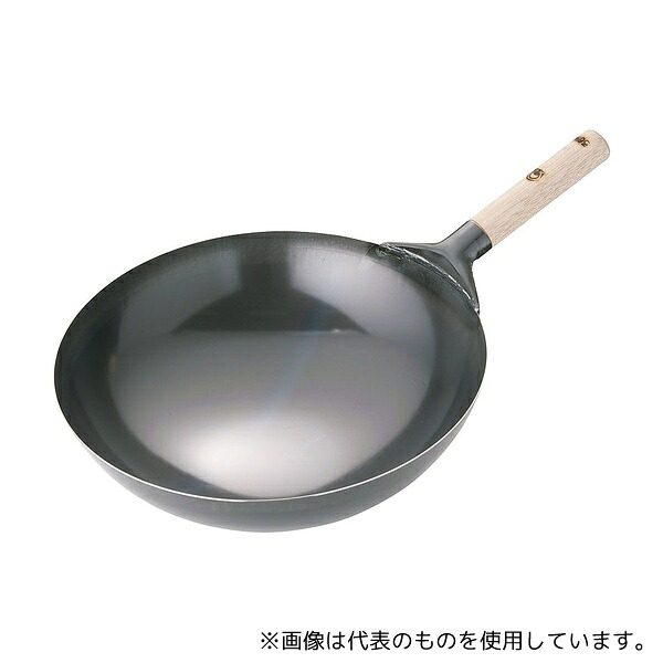 TKG SA鉄プレス木柄北京鍋 36cm