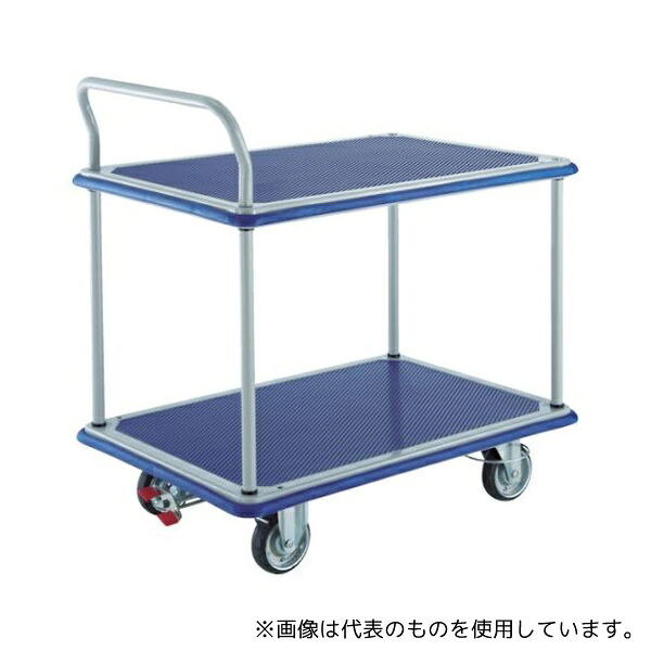 トラスコ中山 304NJKRS-4 プレス製台車 ドンキーカート 片袖2段 4輪リングストッパー付