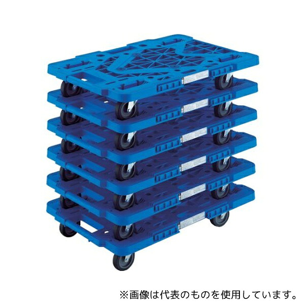 トラスコ中山 MPK-600J-B-M6 まとめ買い 樹脂製平台車 ルートバン MPK-600J-B 6台セット｜ファーストFACTORY