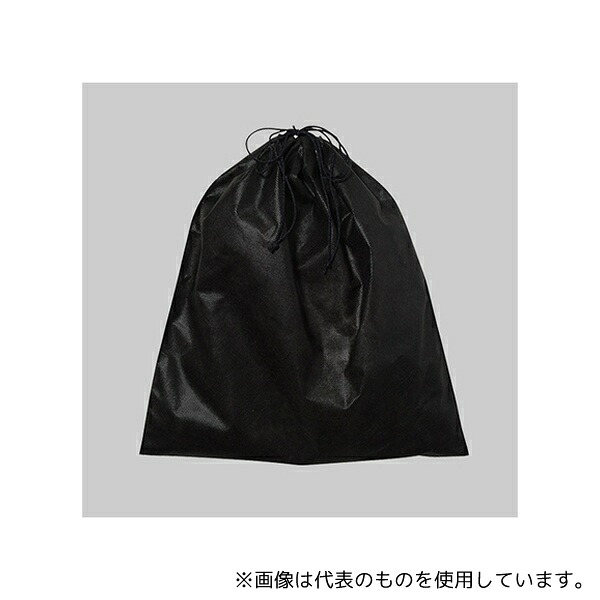 アズワン KW0003AR00 不織布インナー巾着 黒 M 1箱(100枚入)