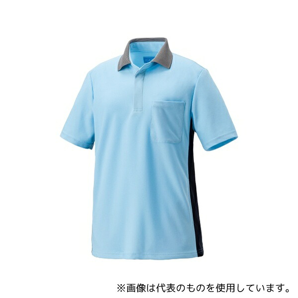 KAZEN KZN217-21 S ポロシャツ サックスxダークネイビー S