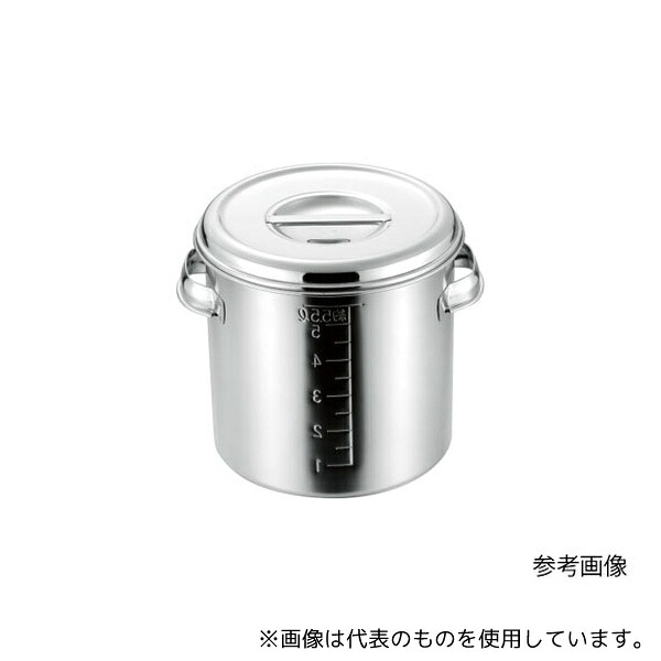 赤川器物製作所 11028-1 AG 18-8深型キッチンポット(目盛付) 28cm(17.0L)