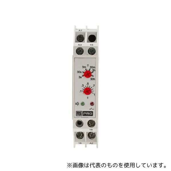 RS Pro 896-6816 遅延リレー オンディレー シングル動作 24 V ac/dc、110 V ac DINレール｜ファーストFACTORY