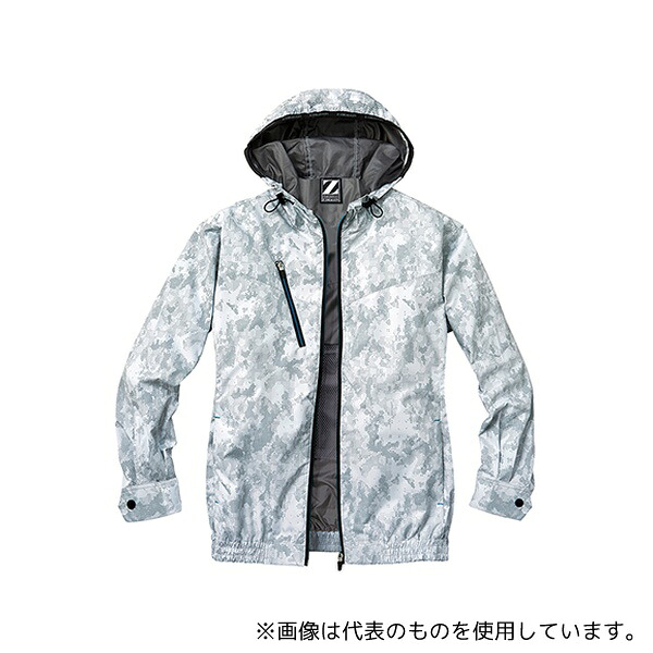 自重堂 74210 空調服長袖ブルゾン シルバーカモフラ L