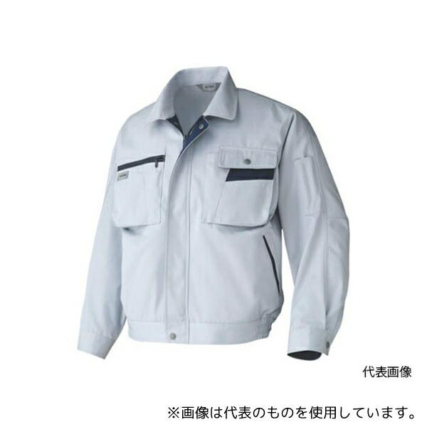 アイトス AZ-6321-003-5L ムービンカット 長袖ブルゾン シルバーグレー×ネイビー 5L