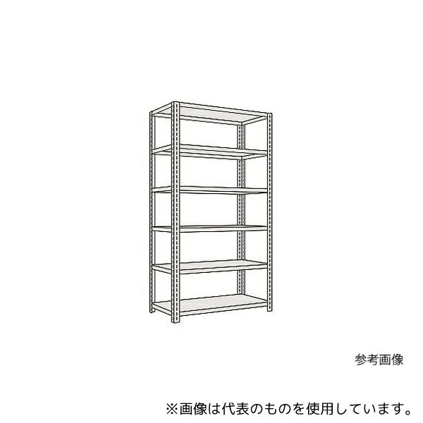 サカエ KFF3746 軽量開放型棚ボルトレス 100kg/段 高さ2400mm 6段タイプ W1800×D600×H2400mm