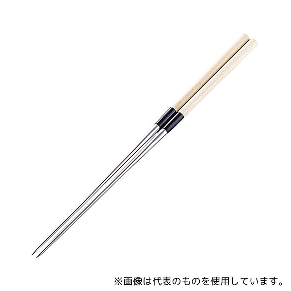 エムテートリマツ 白木柄盛箸(水牛桂柄付) 12cm