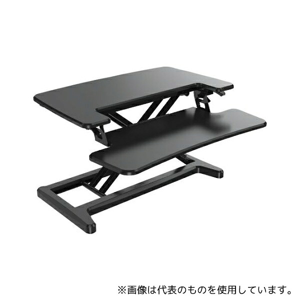 トラスコ中山 TMT107S-BK ガス圧式卓上PCデスク アルコーヴ 黒 720X415 キーボード置き付
