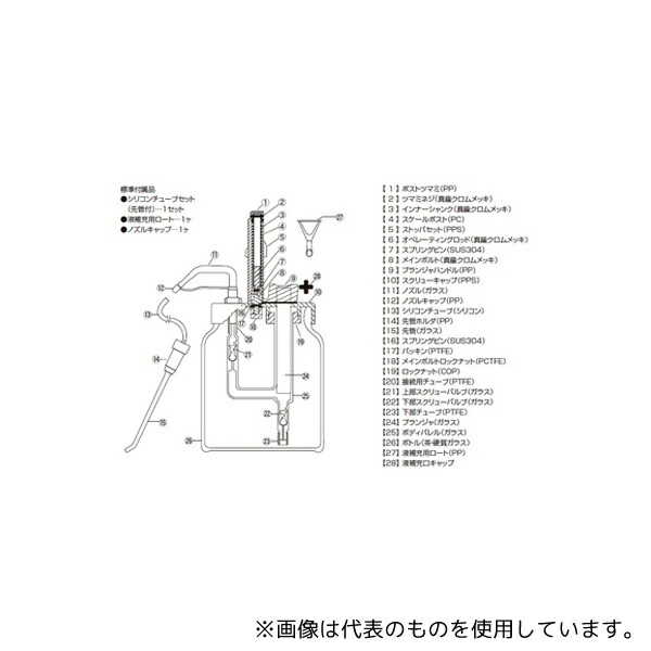 ニチリョー AJ-1100-1 アキュペンサージュニア AJシリーズ用 下部PTFE(フッ素樹脂)チューブ [法人限定]