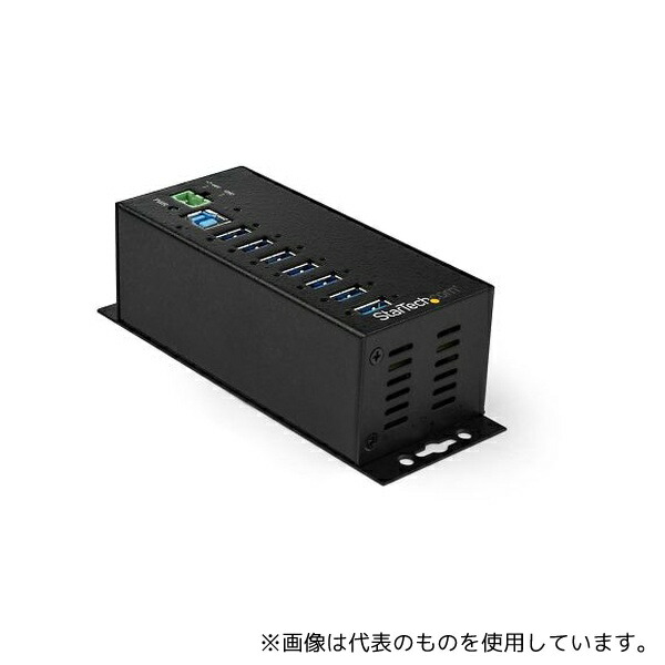 StarTech.com HB30A7AME 7ポートUSB-Aハブ/セルフパワー対応(ACアダプタ付属)/サージ保護/業務用メタルUSB 3.0ハブ/DINレール、壁面、デスク下への取付可能/High Speed USB 3.1 Gen 1 5Gbps対応ハブ