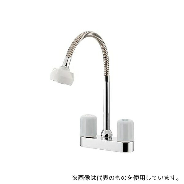 アズワン EA468CN-4B 2ハンドル混合栓(シャワー付/寒冷地共用)