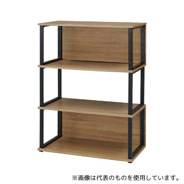 アズワン 61-805-24-1 RGラック W90×D45cm ラスティック柄 古木調 3段