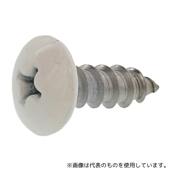 サンコーインダストリー 20-02-0003-0050-0250-A0 頭部ホワイト ステン(+)Aトラス 5×25 (200本入)
