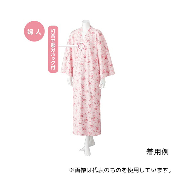 ケアファッション 800227 ヒモなし楽々!やわらかワンタッチねまき(婦人)ピンク系 L|ファーストFACTORY