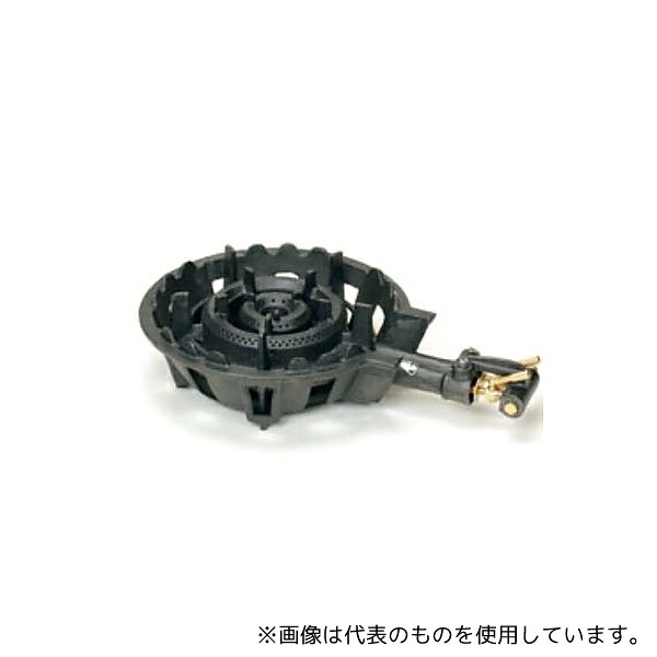 タチバナ製作所 TS-220H 二重・羽根付(種火なし) 鋳物コンロ(都市ガス)種火なし 二重・羽根付 520×330×135mm