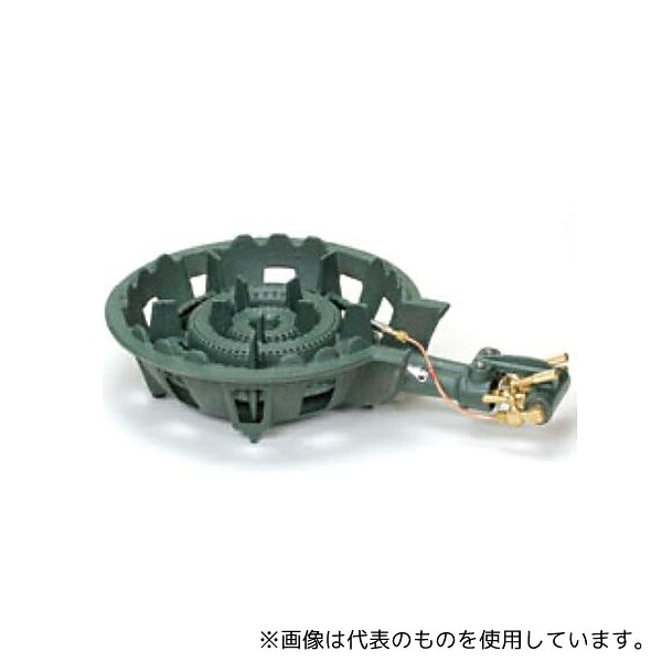 タチバナ製作所 TS-210HP 二重・羽根付 ハ゜イロット(種火付) 鋳物コンロ(都市ガス)パイロット(種火付)二重・羽根付 495×330×120mm