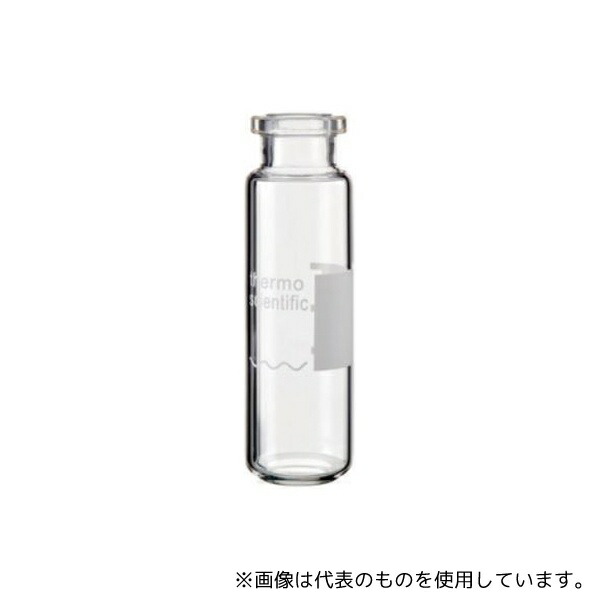 Thermo Fisher Scientific CHCV20-14 ヘッドスペースバイアル ND20 透明 ラベル付 20mL ガラス ラウンドボトム 100本入