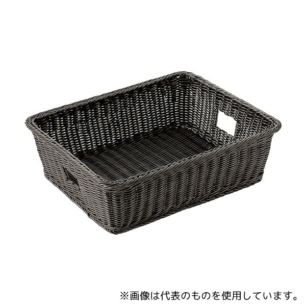 万洋 91409S 樹脂脱衣かご手付 小 ダークブラウン