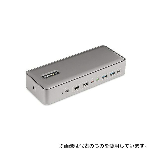 StarTech.com 129N-USBC-KVM-DOCK ドッキングステーション/USB-C/KVM/2画面/4K60Hz DP/USBハブ/有線LAN/90W PD/PC切替器