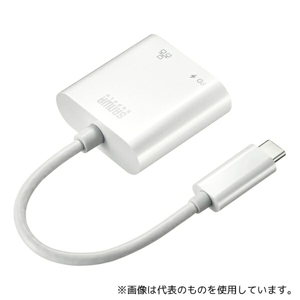 サンワサプライ USB-CVLAN7W USB3.2 TypeC-LAN変換アダプタ(PD対応・ホワイト)