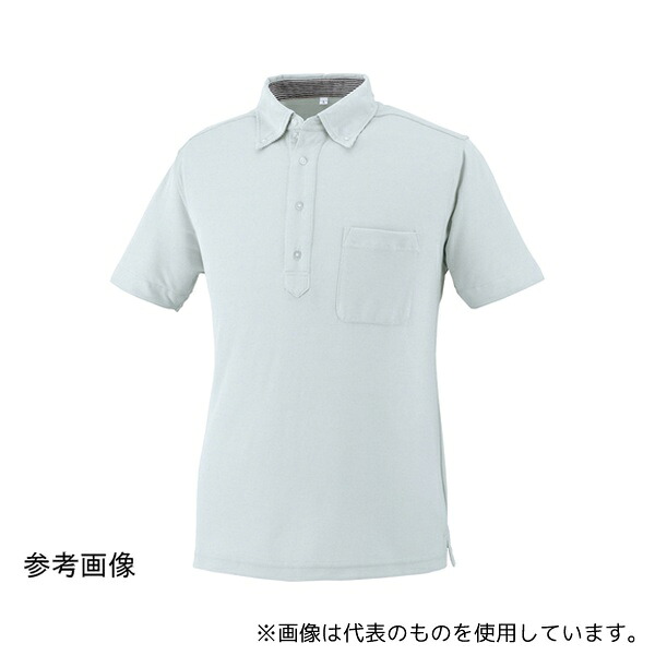 小倉屋 9020-46-L 9020 DRYボタンダウン半袖ポロ ライトグレー L
