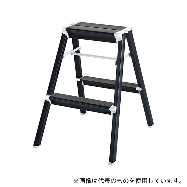 長谷川工業 16526 現場で使える踏台 ブラック 0.56m|ファーストFACTORY