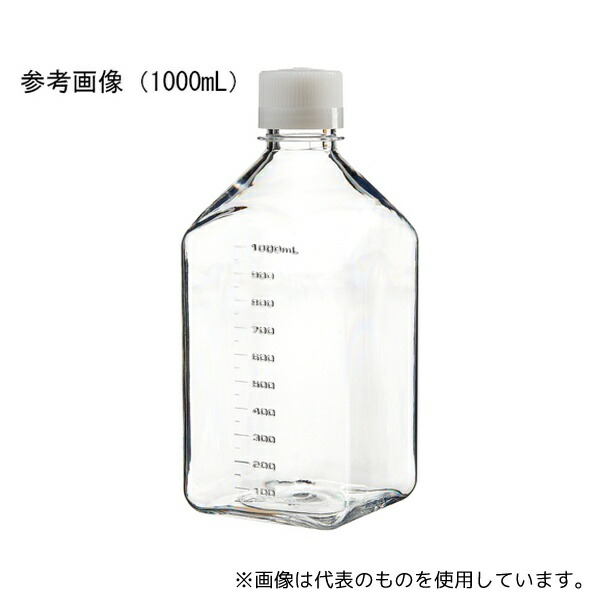 Nalge Nunc (サーモフィッシャーサイエンティフィック) 342020-2000 角型培地ボトル 2000mL PETG トレイ/本体・キャップ付包装 滅菌済 1箱(6本×2トレイ入)