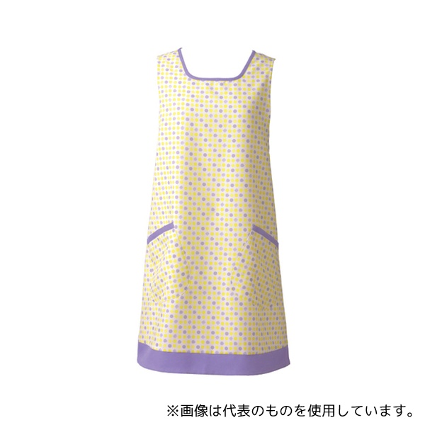 KAZEN KZN911-74 ドットカバーエプロン イエロー L