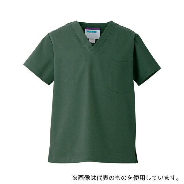 KAZEN REP136-22L スクラブ(男女兼用)グリーン LL