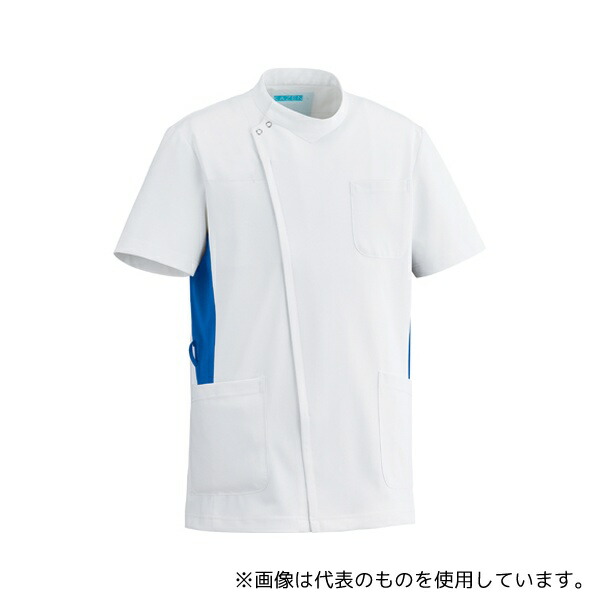 KAZEN 057-21 メンズジャケット半袖 ホワイト×ブルー M 6,504円