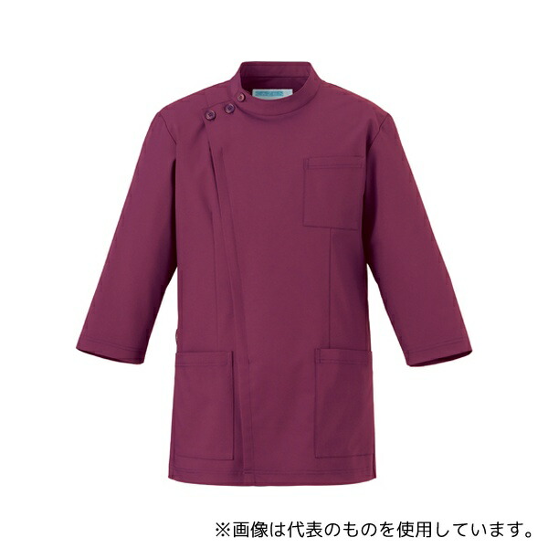KAZEN 763-45L ジャケット七分袖男女兼用 ワイン LL 5,653円