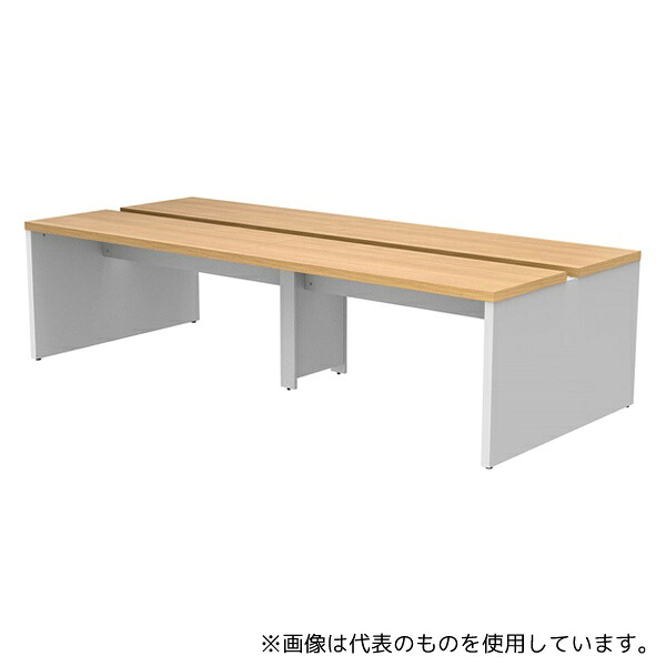 アール・エフ・ヤマカワ RFTFT2-2812OA-WL ソリード フリーアドレス用デスクII W2800×D1200 オーク×ホワイト脚