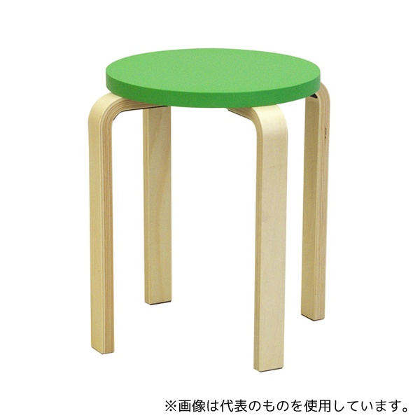 アール・エフ・ヤマカワ Z-SHSC-1GN 木製丸椅子 グリーン