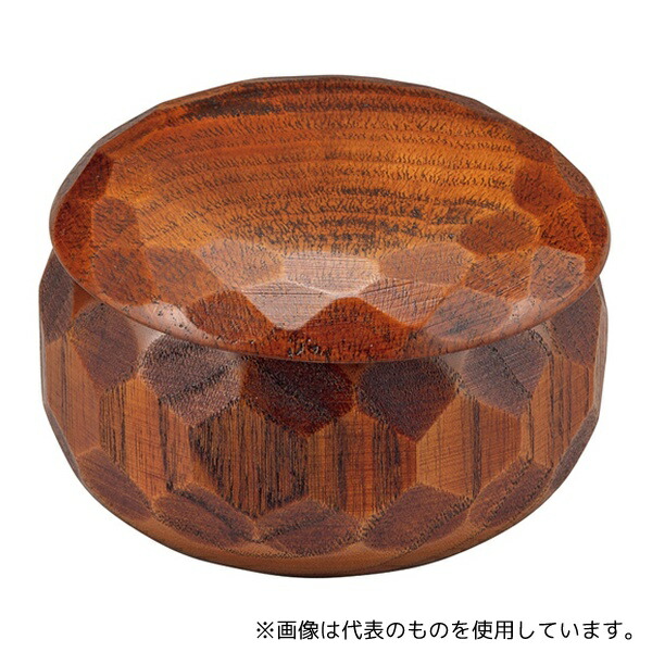 ヤマコー 25783 摺り漆木製飯器(蓋付) 中