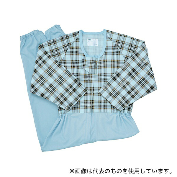 エンゼル(介護用品) 5738-TA 介護寝巻き コンビネーション(フルオープン型) タータンブルー LL 7,590円